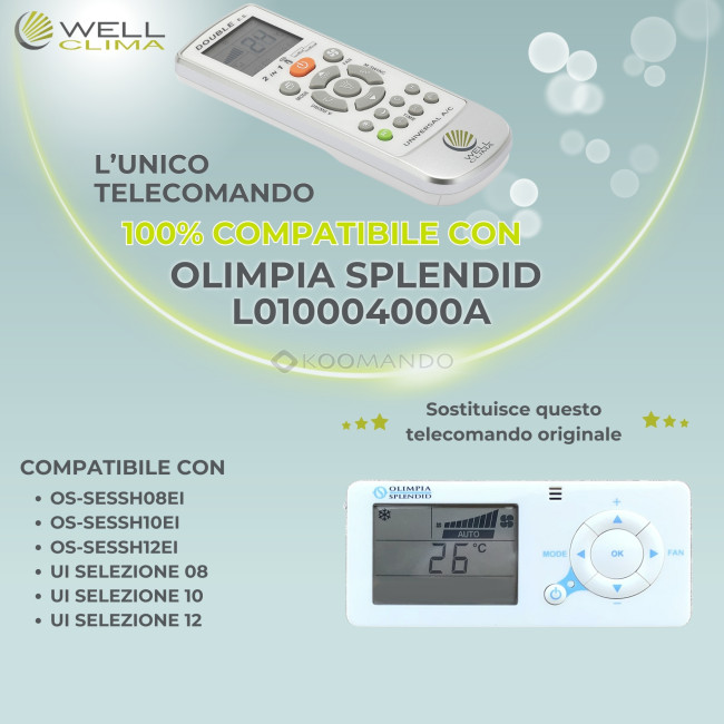 Telecomando Universale Compatibile Condizionatore Olimpia Splendid OS telecomando-universale-compatibile-condizionatore-olimpia-splendid-os