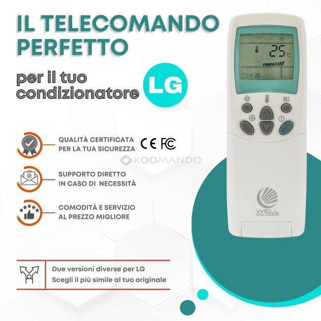 Telecomando Universale ALLIMITY Per Condizionatore LG - Sostitutivo Per AKB75415319 - Telecomando AC A/C - 4